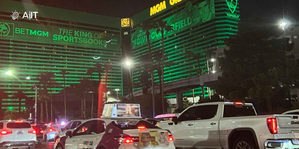 MGM épületek mellett haladva az Ai4 konferenciára